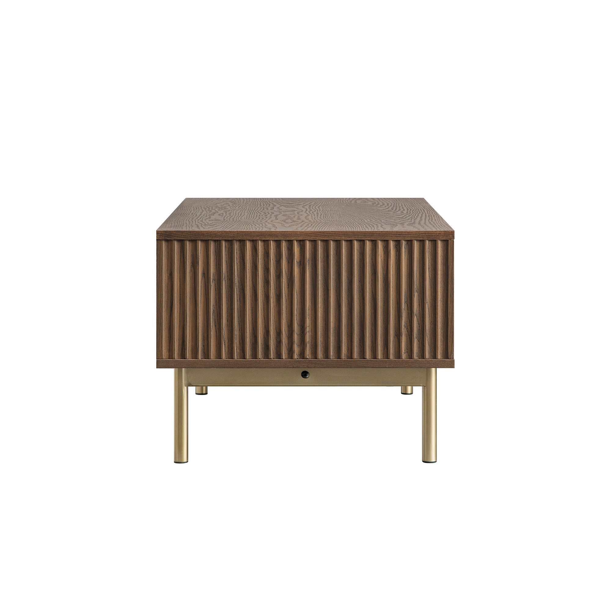 Richmond Ridged Coffee Table with Drawer, Dark Ash