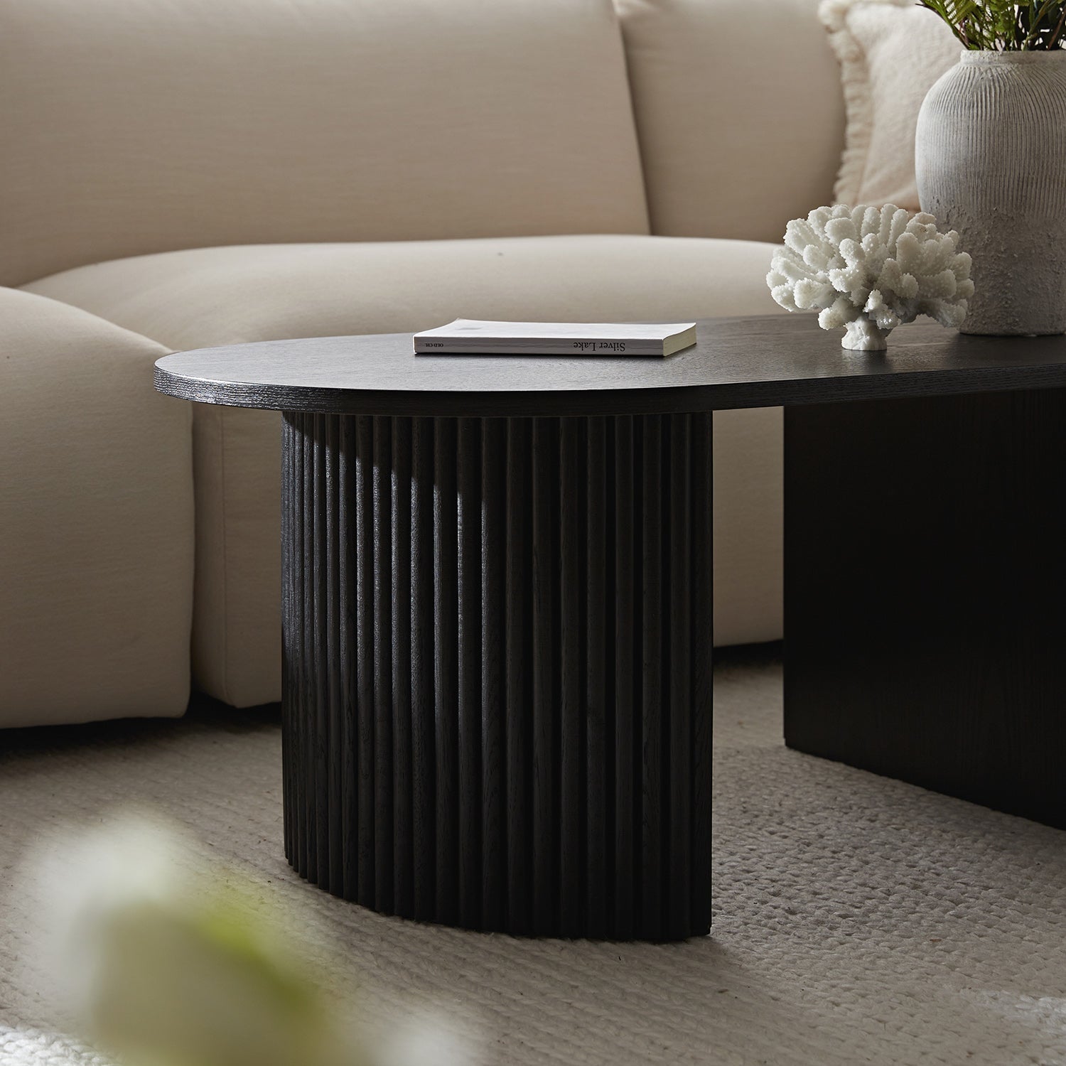 Maru Oval Coffee Table, Black