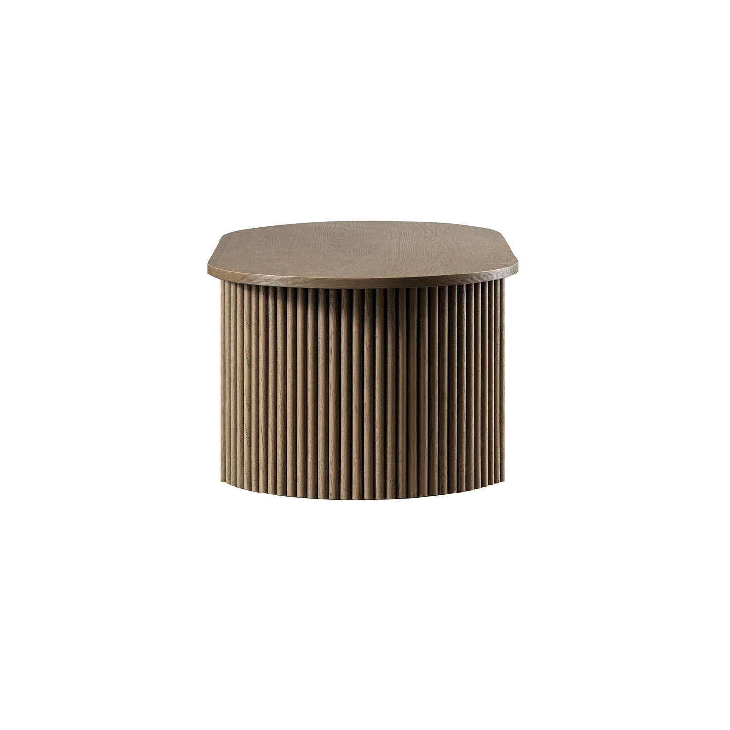 Maru Oval Coffee Table, Silver Oak