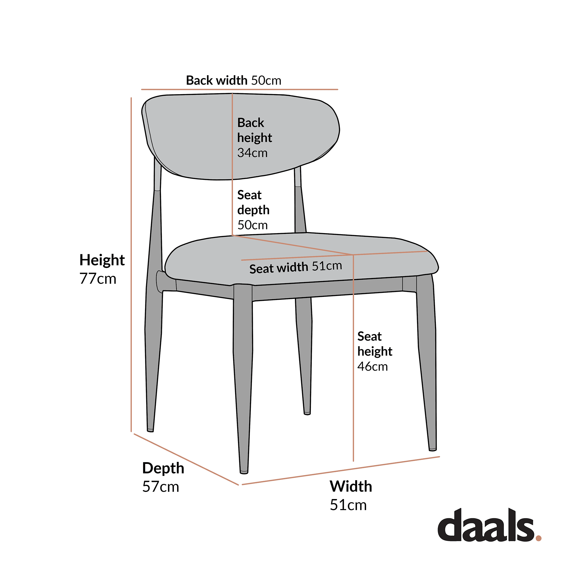 Dagmar Set of 2 Dining Chairs, Light Taupe Boucle | Silver Oak Frame