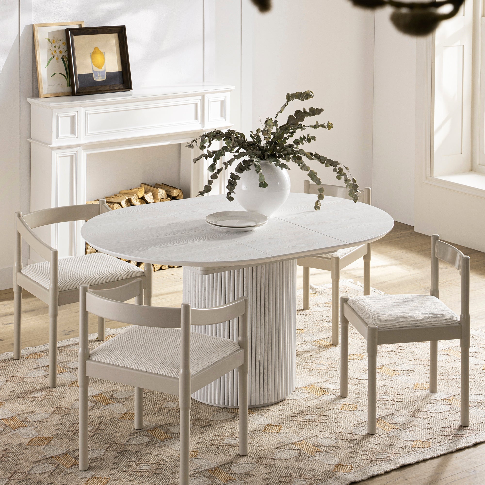 Minley 2-in-1 Dining Chair, Light Taupe High Gloss