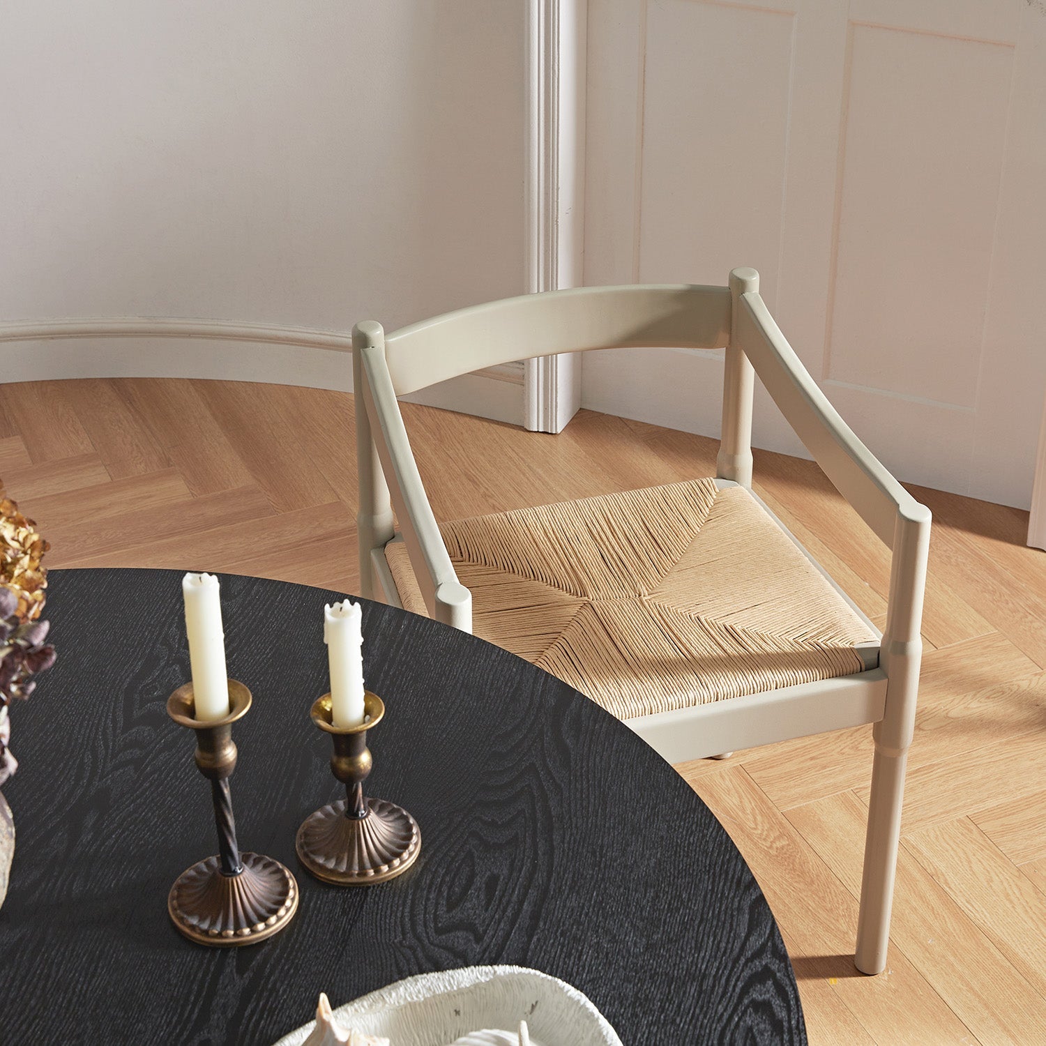 Minley 2-in-1 Carver Chair, Light Taupe High Gloss