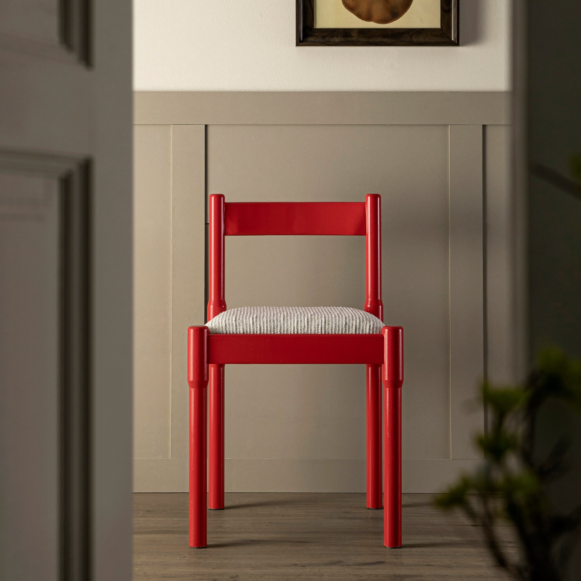 Minley 2-in-1 Dining Chair, Red High Gloss