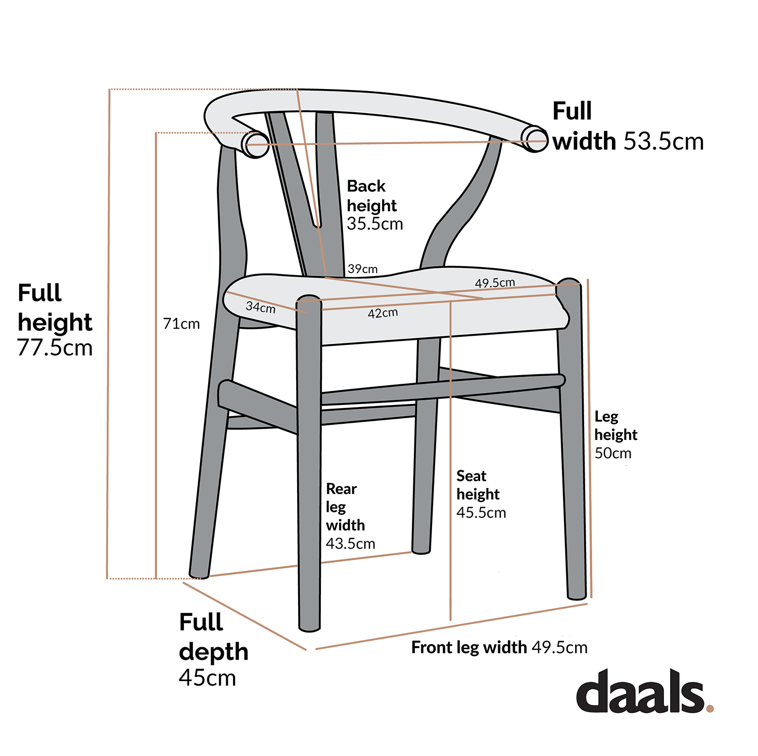 Hansel Wooden Dining Chair, Ivory White Boucle and Natural Frame